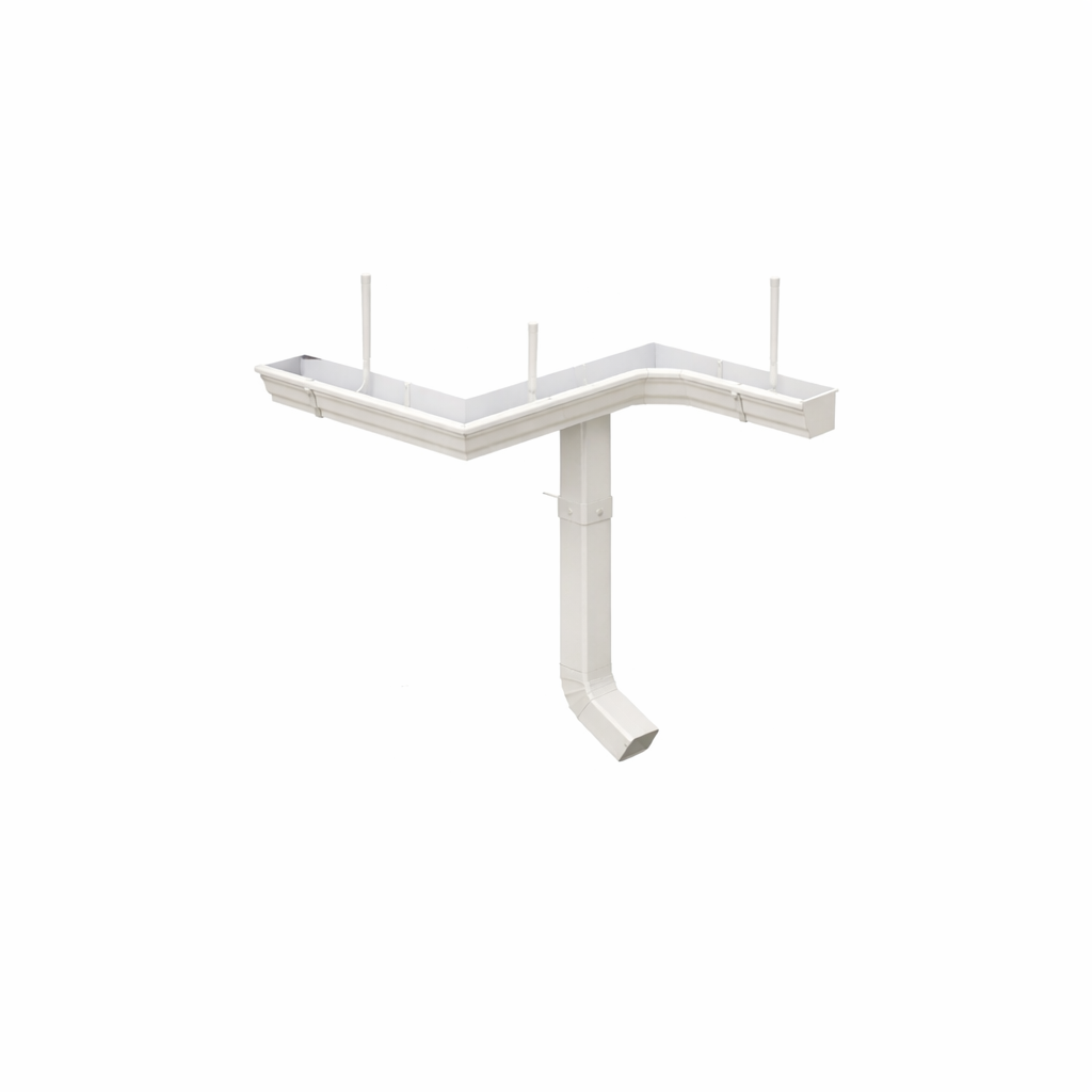 Металлическая прямоугольная водосточная система в Москве и Московской области